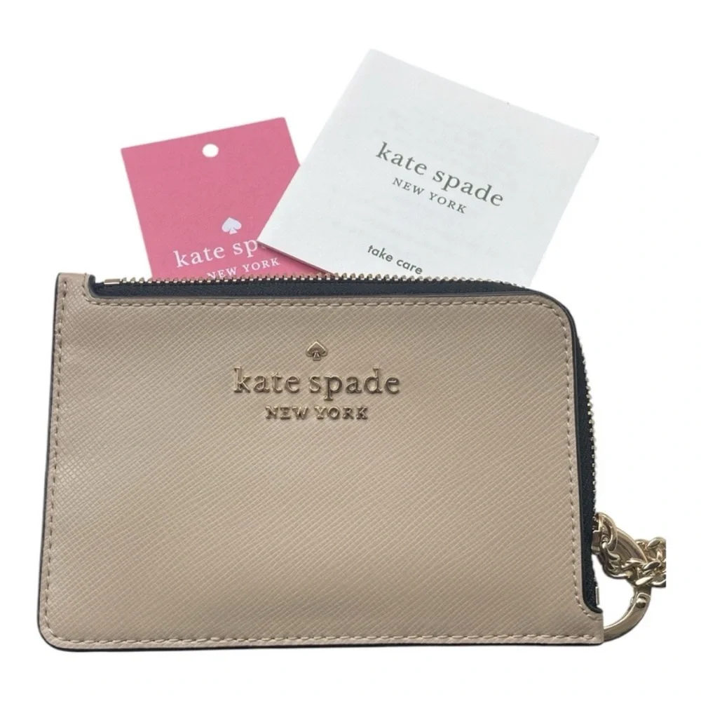 Kate Spade Tan and Black Card Holder